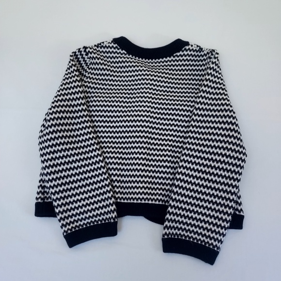 Free Assembly Black & White Knit Cardigan – Size Large - Picture 2 of 6